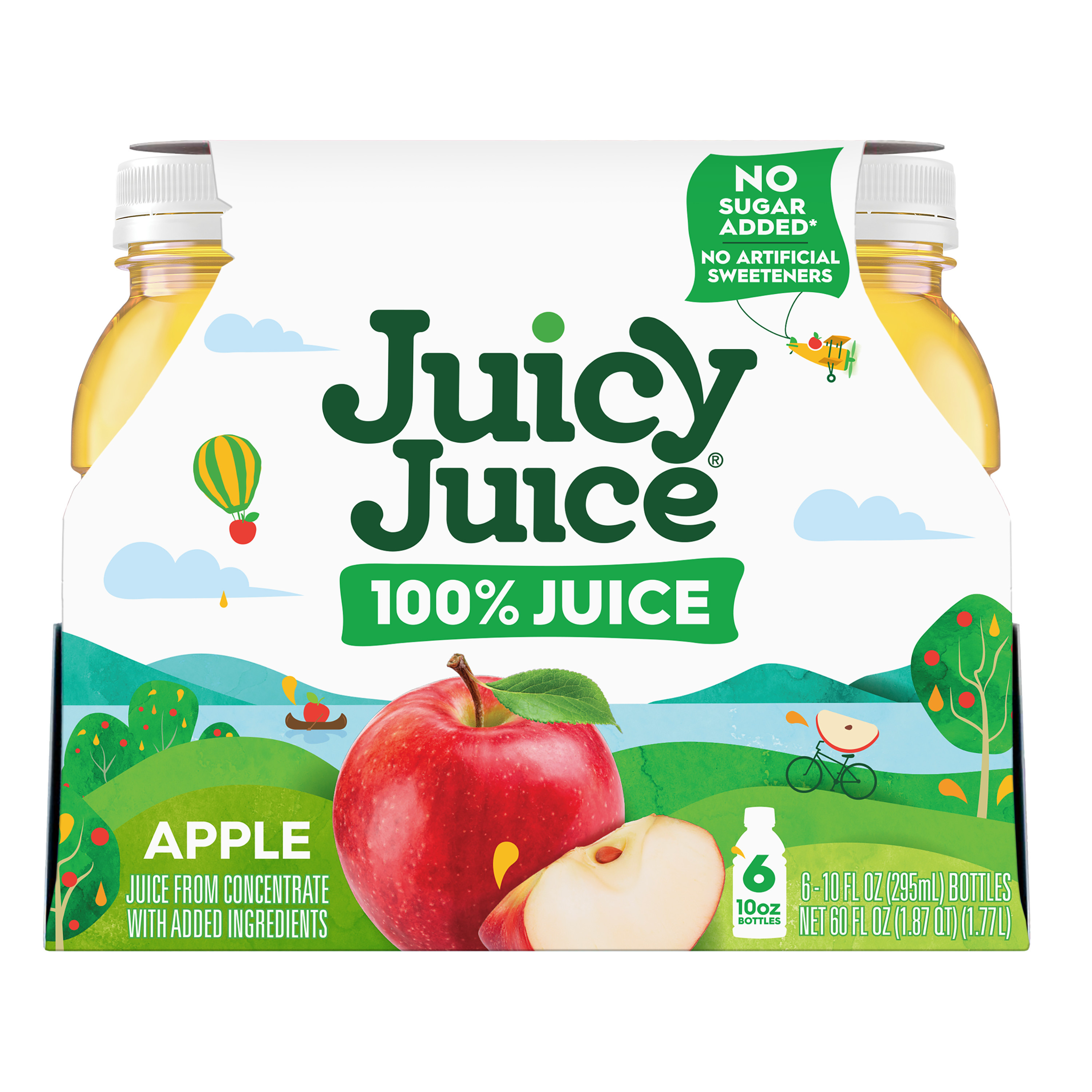 Juicy Juice 100% Juice, Apple, 6 Count, 10 FL OZ Bottles | Giant
