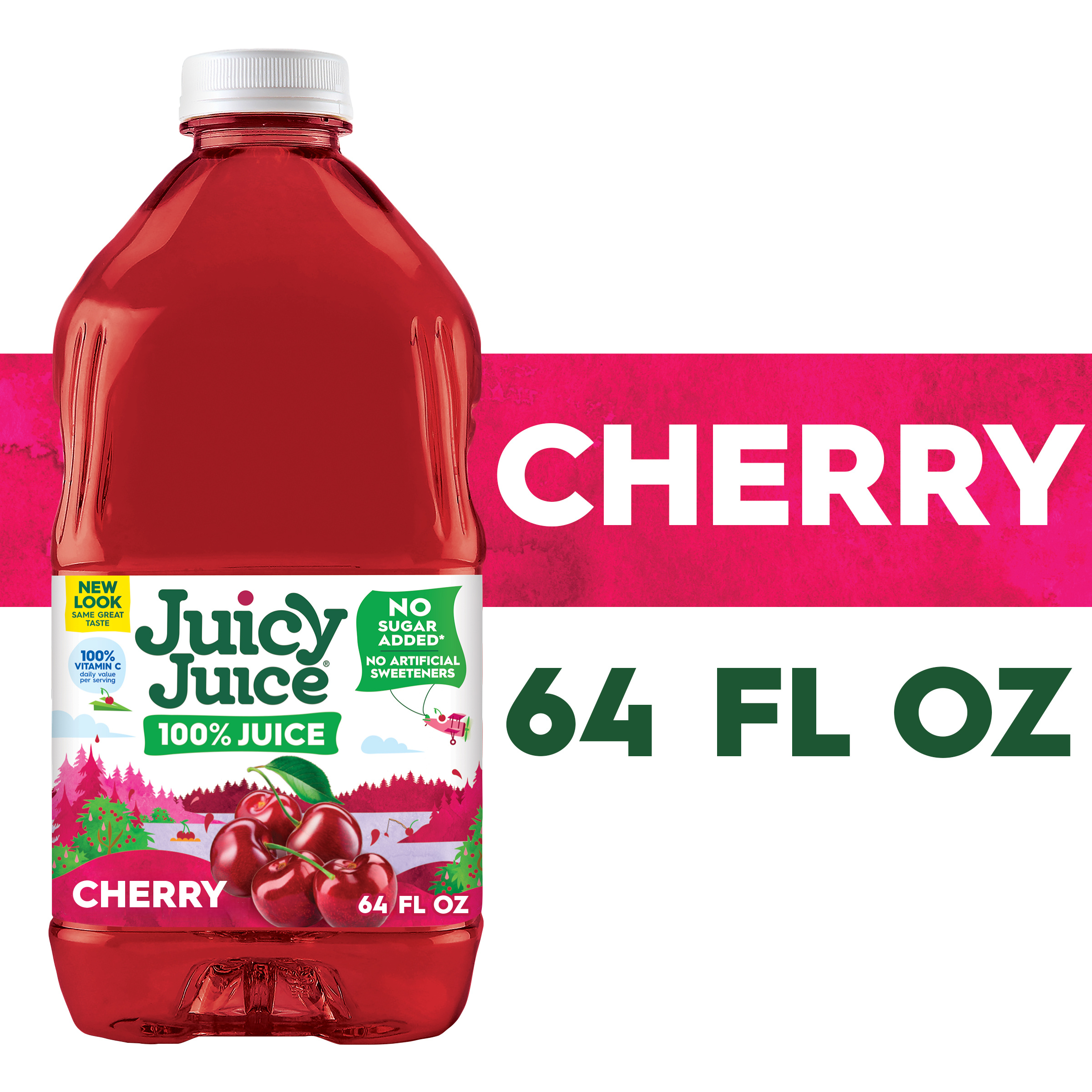 Juicy Juice 100% Juice, Cherry, 64 FL OZ Bottle | Giant