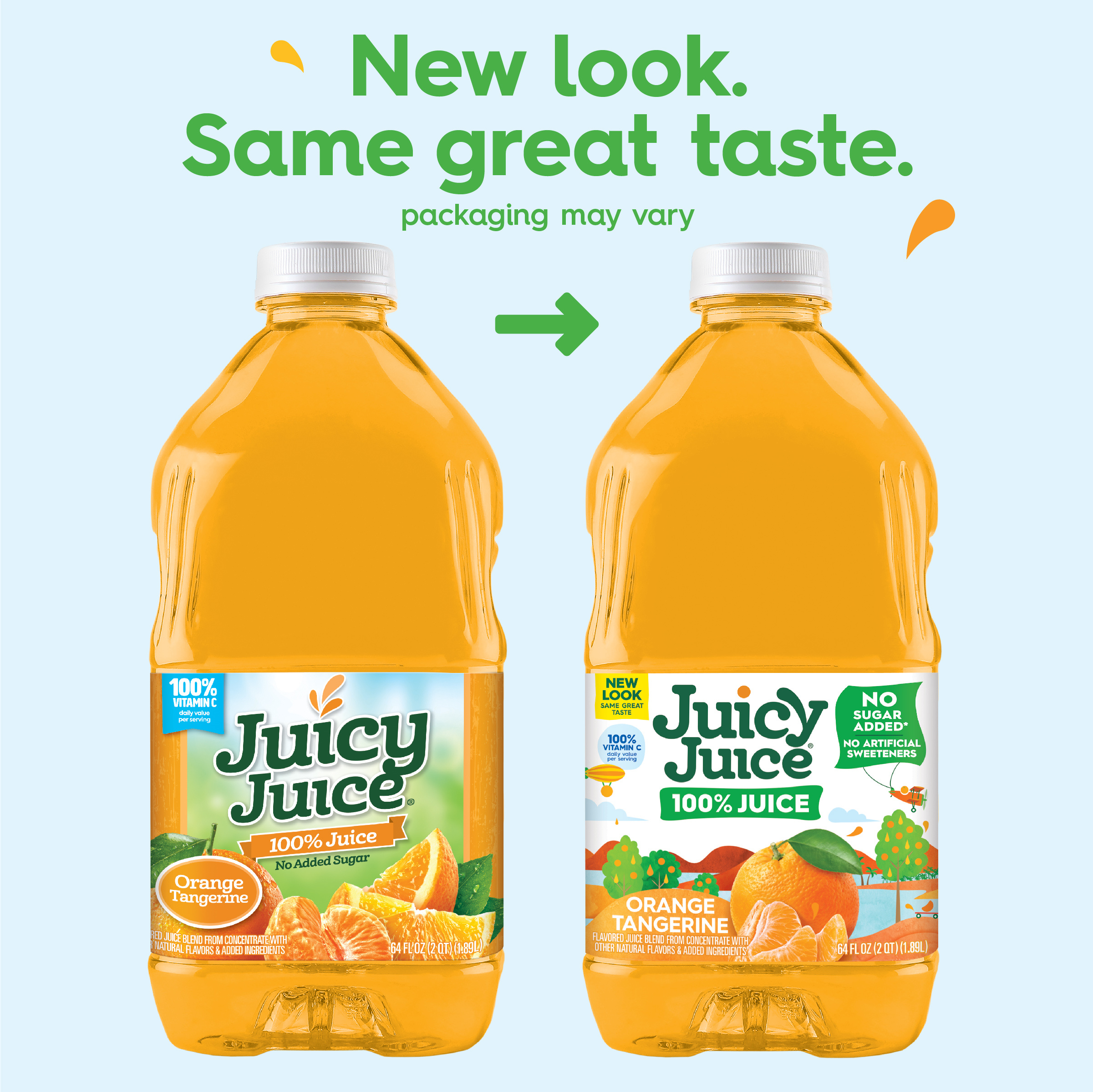 Juicy Juice 100% Juice, Orange Tangerine, 64 FL OZ Bottle | Giant
