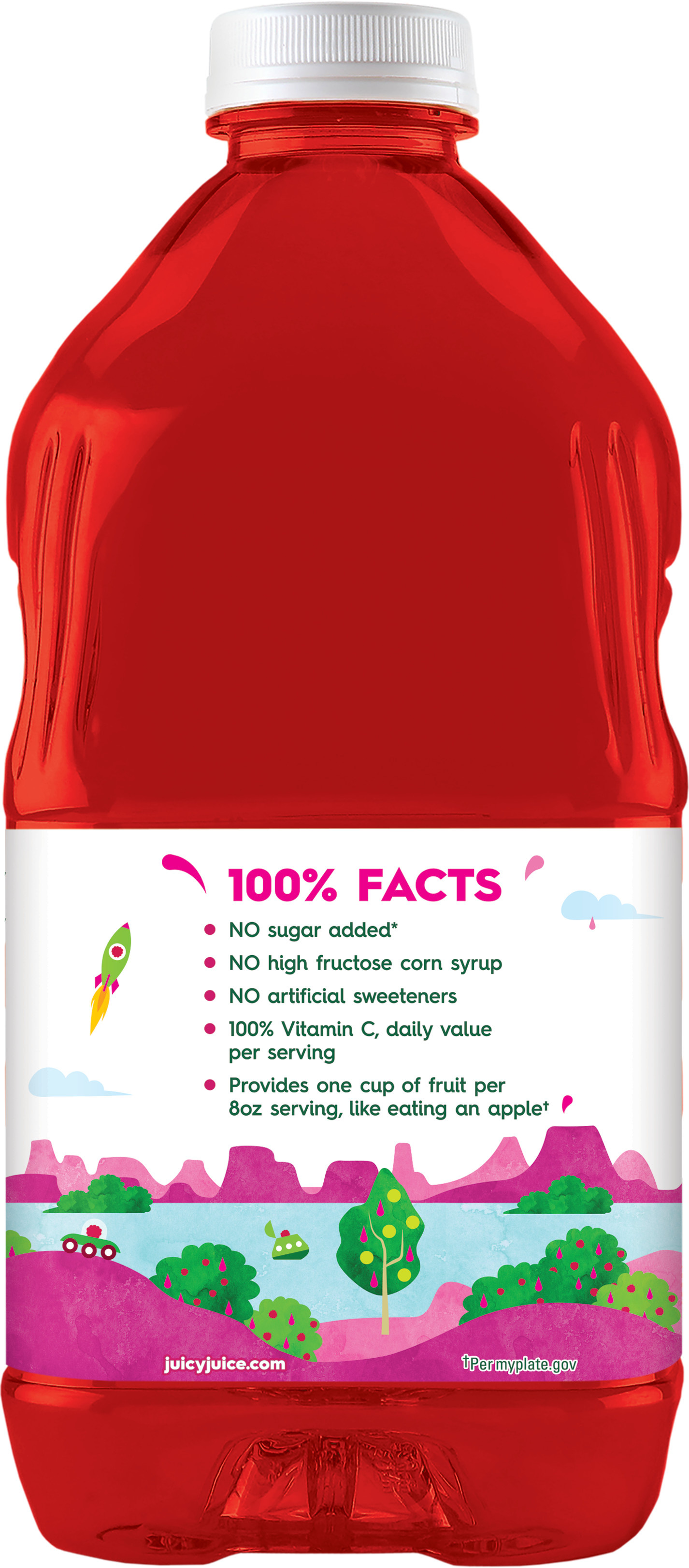 Juicy Juice 100% Juice, Apple Raspberry, 64 FL OZ Bottle