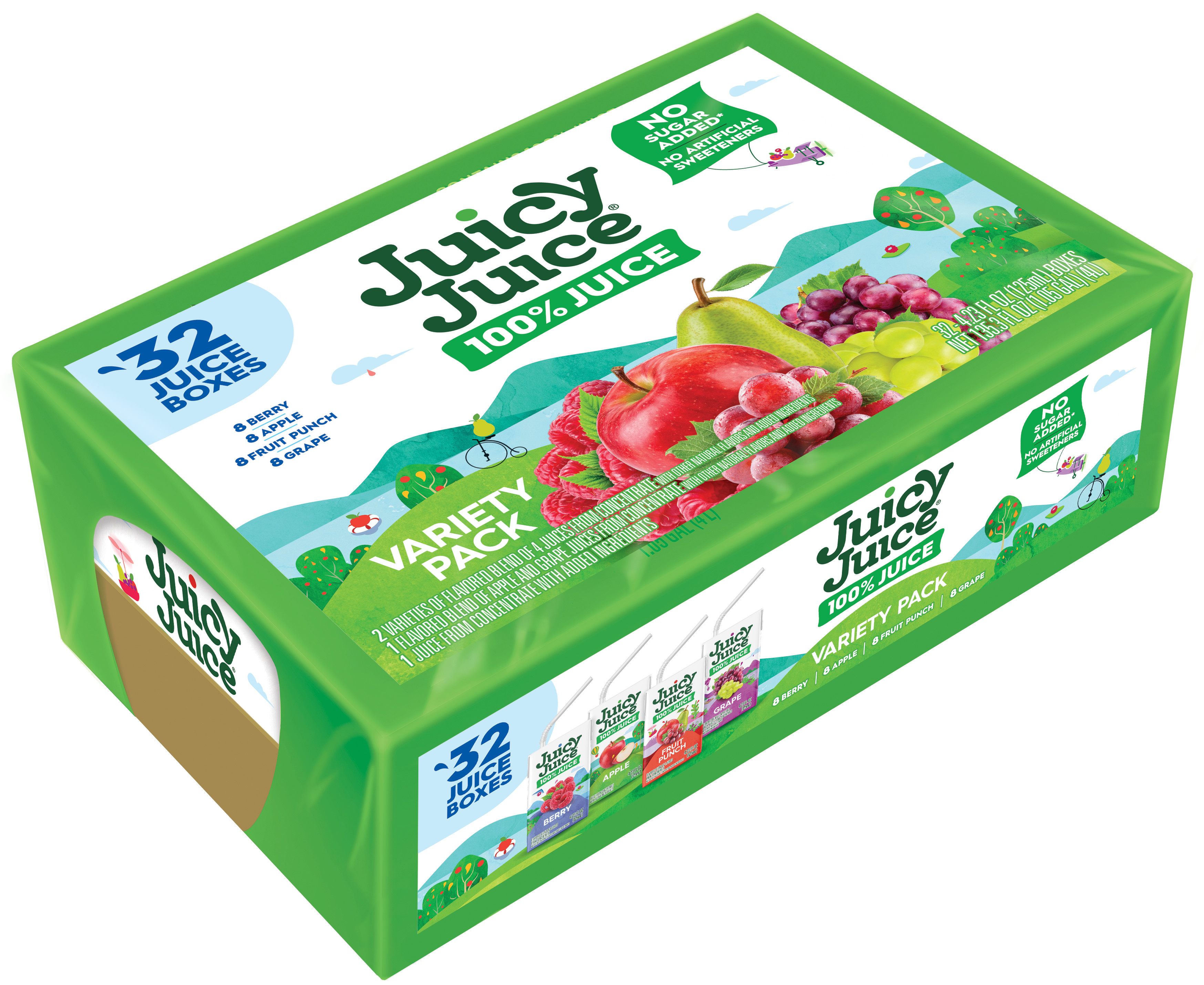 Juicy Juice 100% Juice, Shelf Stable Juice Box Variety Pack, 32