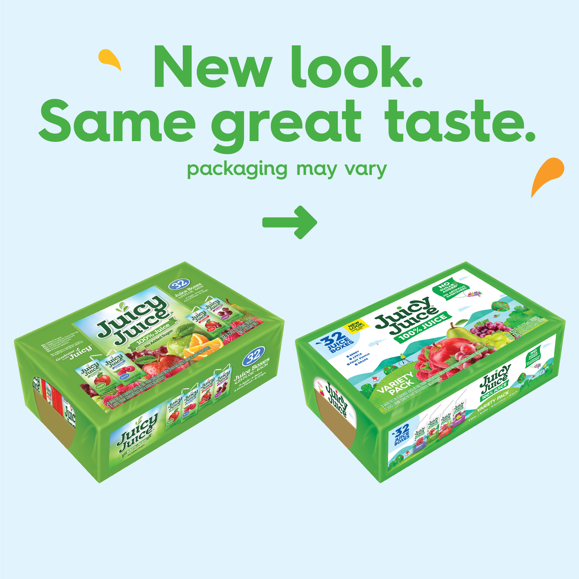 Juicy Juice 100% Juice, Shelf Stable Juice Box Variety Pack, 32