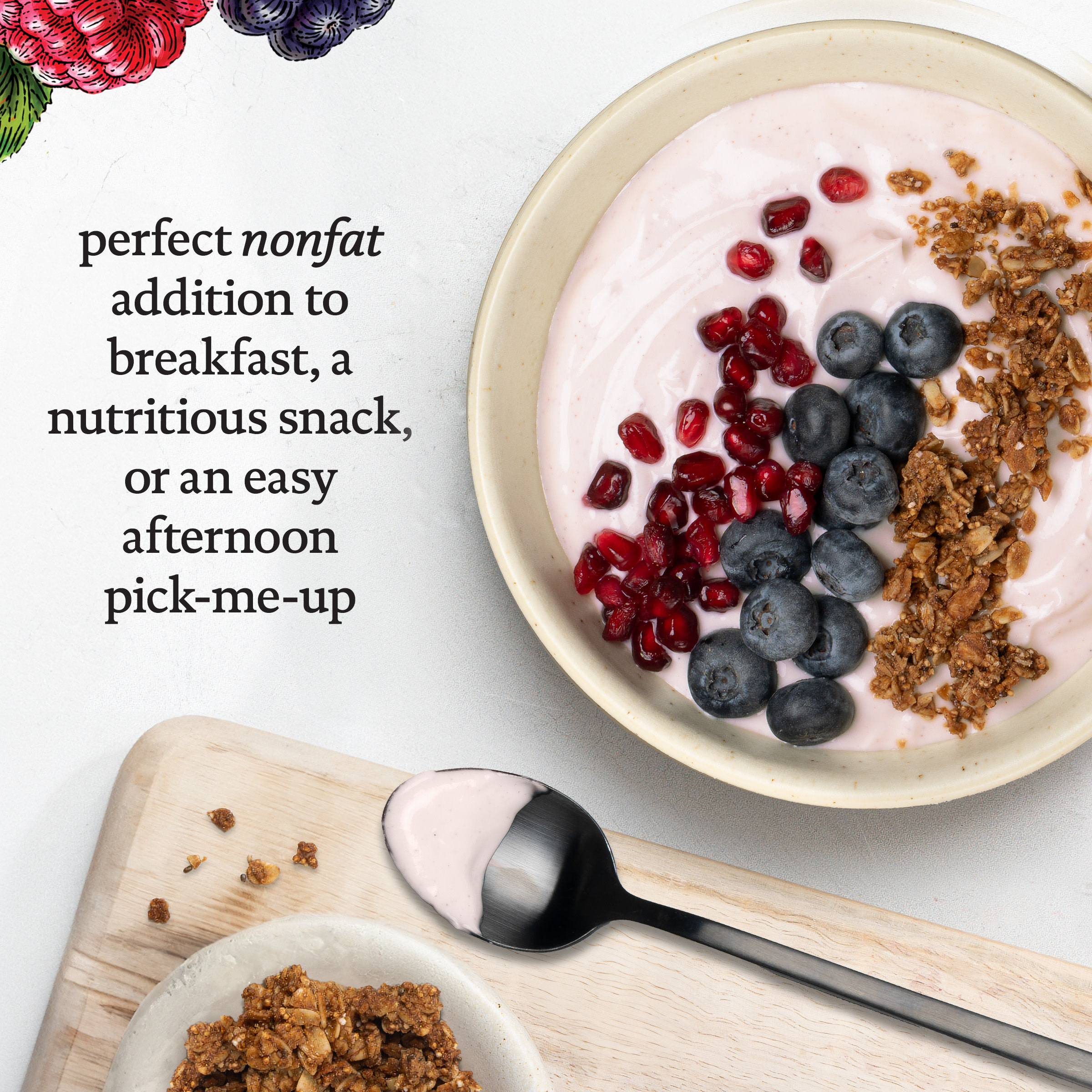 Siggi's Icelandic Nonfat Yogurt, Strained, Mixed Berries & Acai