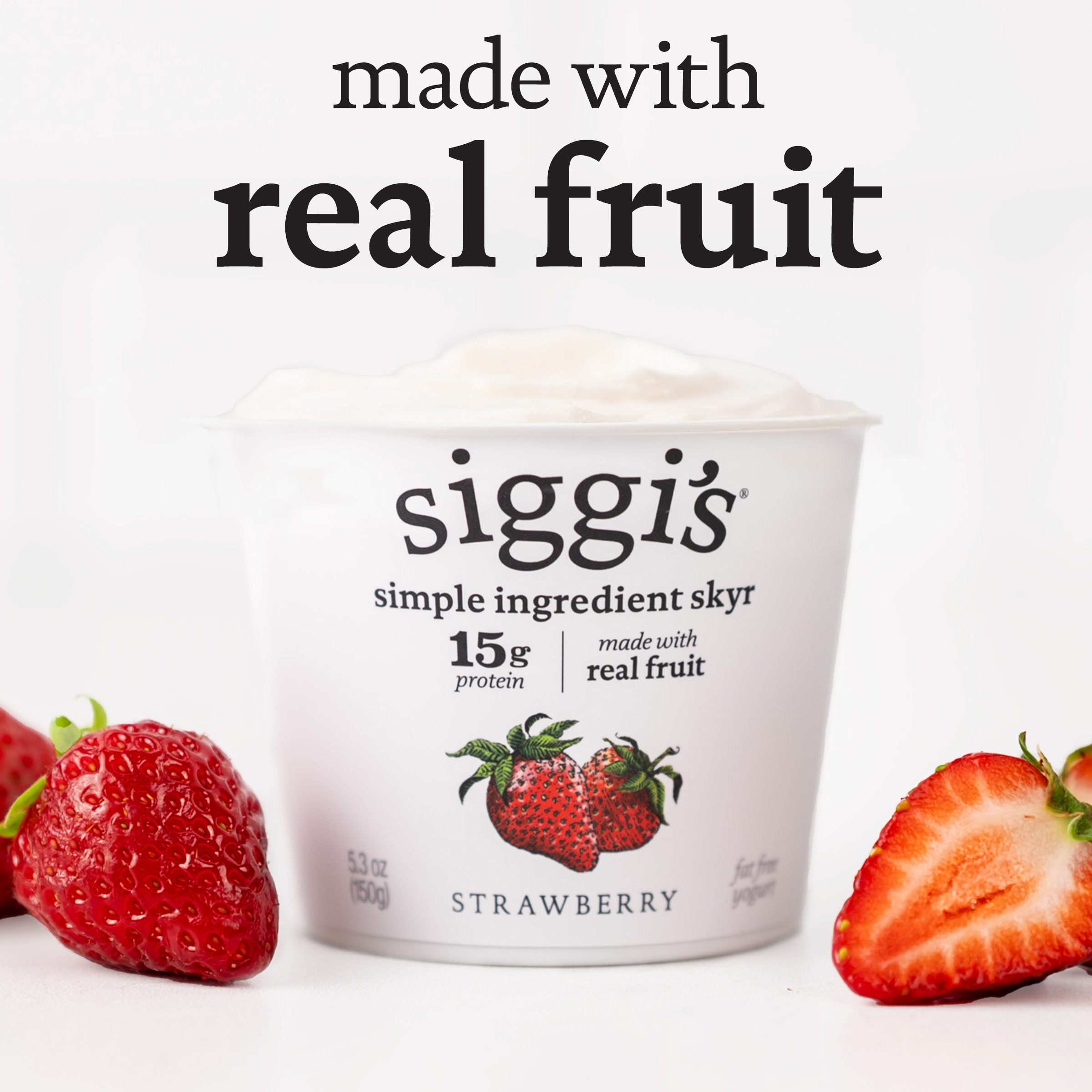 Siggi's Icelandic Nonfat Yogurt, Strained, Strawberry | Giant