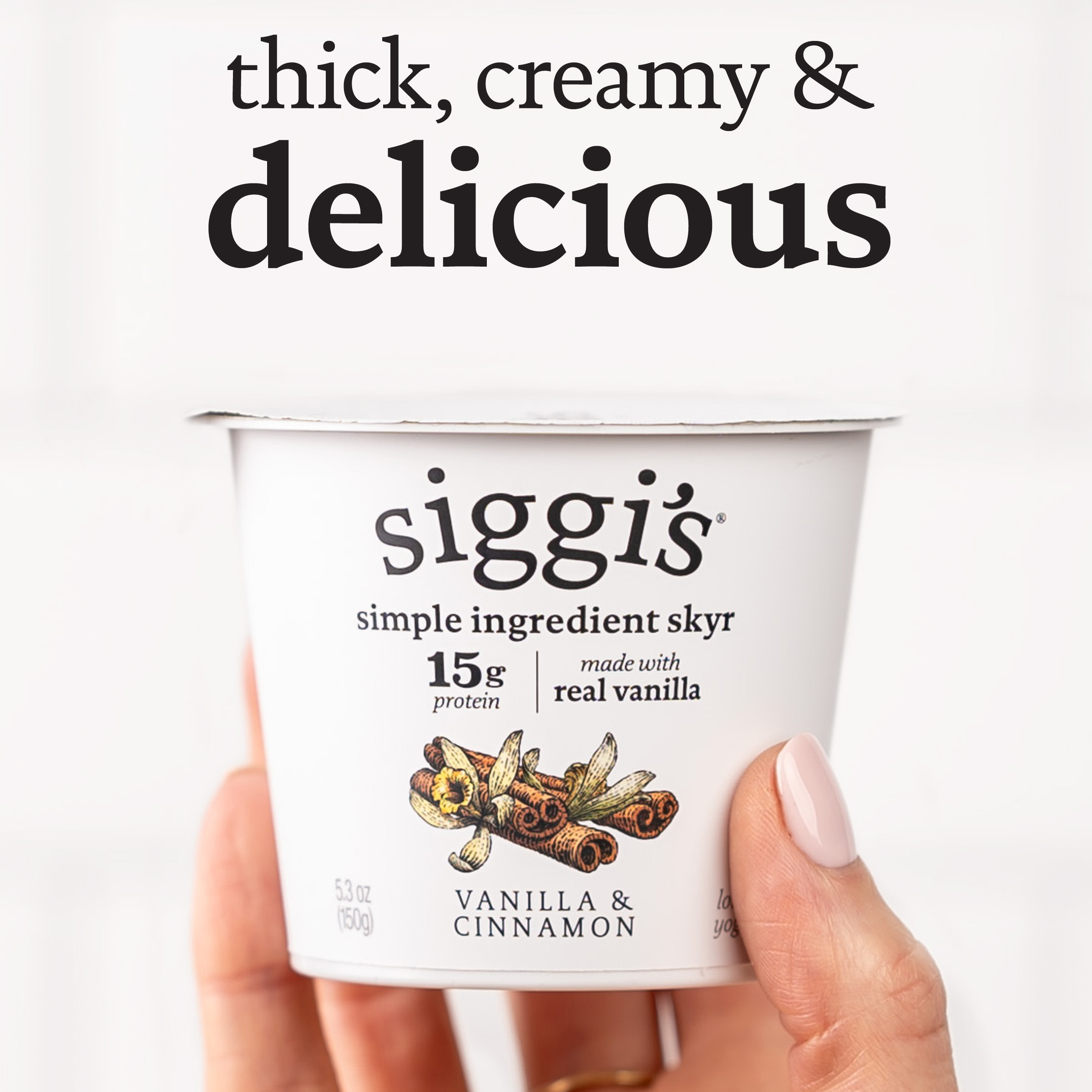 Siggi's Icelandic Lowfat Yogurt, Strained, Vanilla & Cinnamon