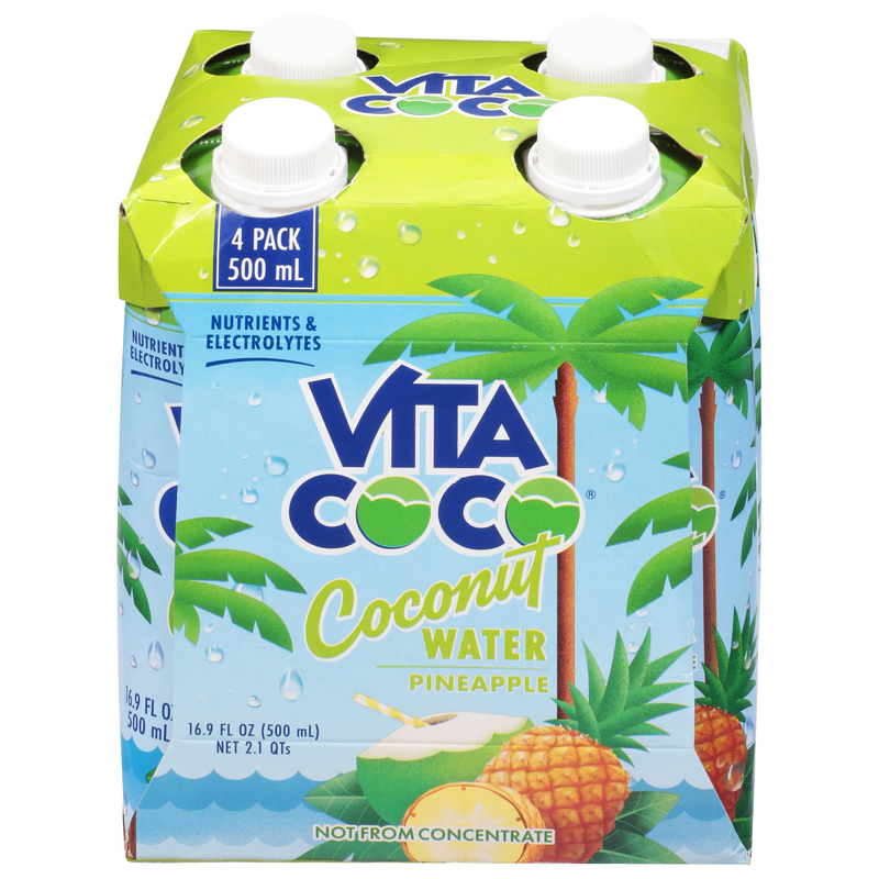 Vita Coco Coconut Water, Pineapple, 4 Pack | Giant Eagle | Because